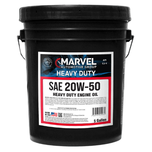 MAR-20W50-19 MARVEL SAE 20W-50 CJ-4 PREMIUM MOTOR OIL 5 U.S. GAL. / 19 L