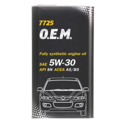 7725 MANNOL METAL OEM MAZDA SAE 5W-30 SN A5/B5 fully synthetic METALLIC 4L