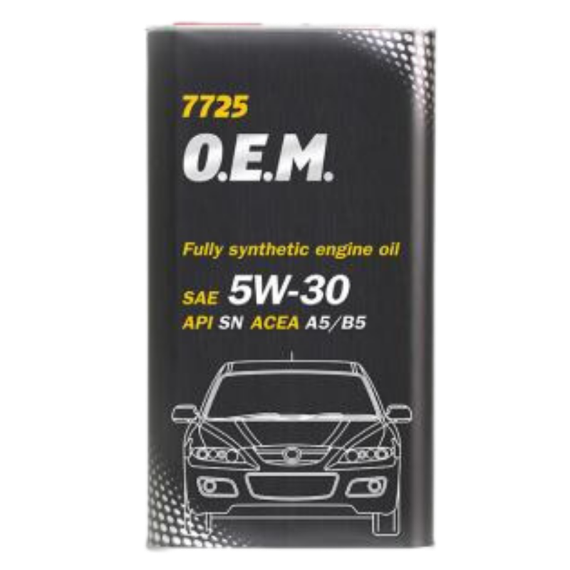 7725 MANNOL METAL OEM MAZDA SAE 5W-30 SN A5/B5 fully synthetic METALLIC 4L