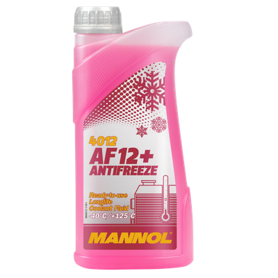 4012 MANNOL Ready-Mix Red Antifreeze AF12+ (-40) Longlife 1L