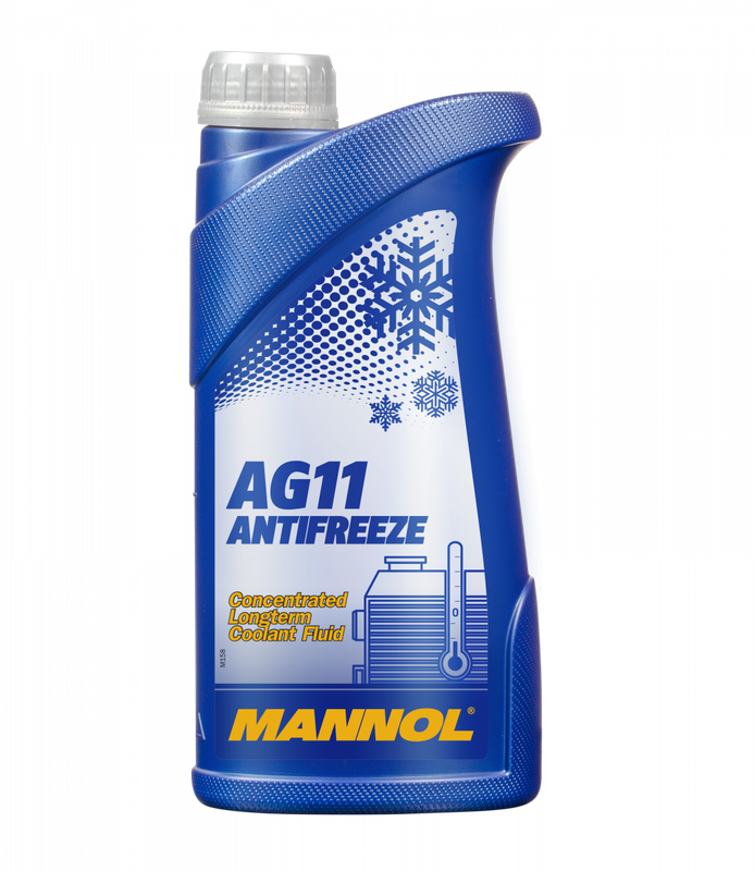 4111-1 MANNOL Concentrated Longterm 100% BLUE Antifreeze 1L