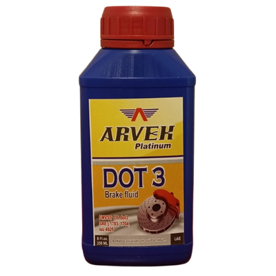 AR-DOT3W ARVEK BRAKE FLUID DOT3 WHITE 250ML (RED CAP)