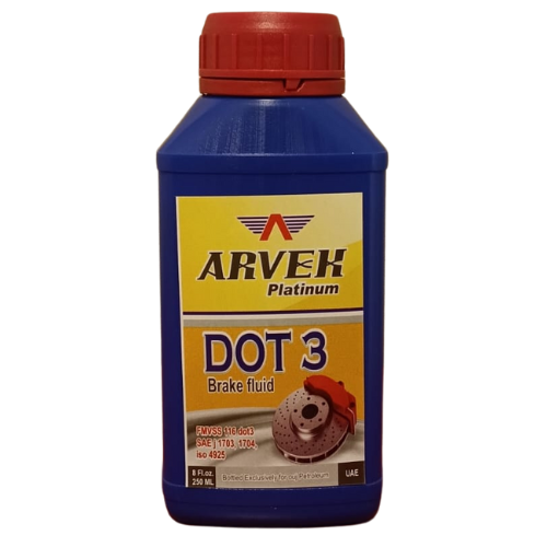 AR-DOT3W ARVEK BRAKE FLUID DOT3 WHITE 250ML (RED CAP)