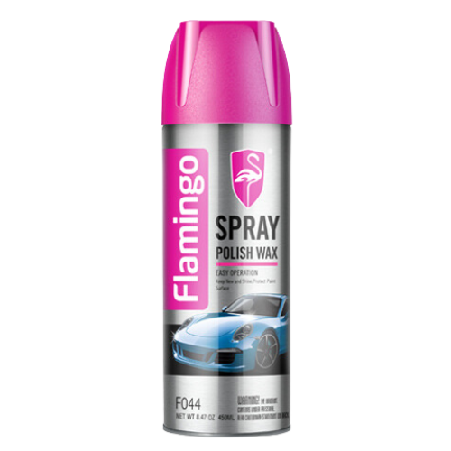 F044 FLAMINGO SPRAY POLISH WAX 450ML