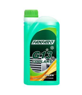 4213-1 FANFARO Concentrated 100% GREEN Antifreeze AG13 Hightech 1L