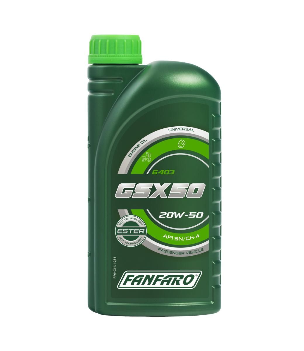 6403-1 FANFARO Motor oil  GSX-50 SAE 20W-50 1L / 4L