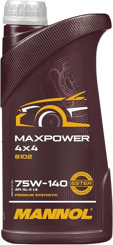 8102-1 MANNOL UNIGEAR OIL SAE 75W-140 GL- 5 1L