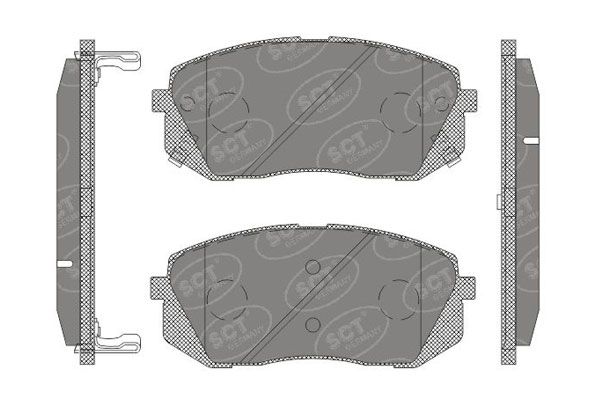 D1295-SP650 SCT-GERMANY BRAKE PADS FRONT - Hyundai Kia