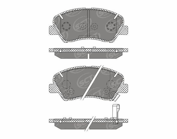 D1432-SP667 SCT-GERMANY BRAKE PADS FRONT - Hyundai