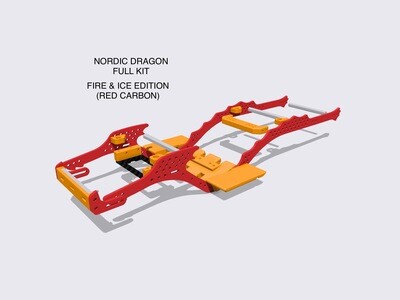 Nordic Dragon LCG chassis FULL KIT
*FIRE and ICE* edition (RED carbon)