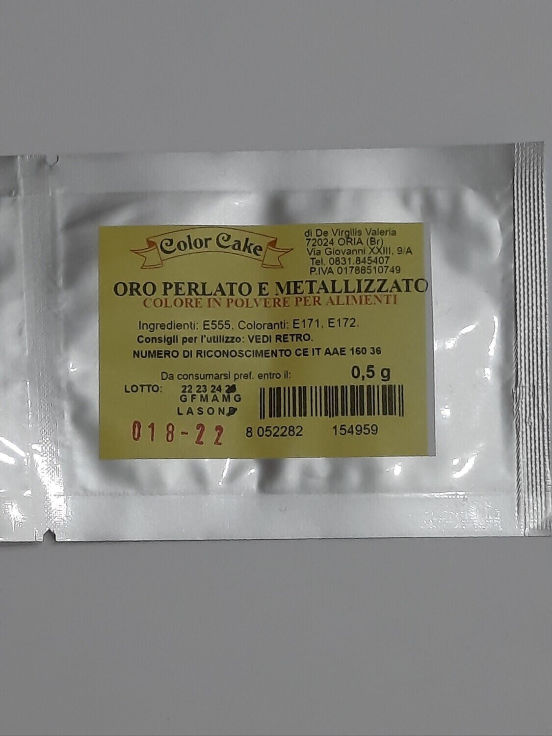 COLORANTE IN POLVERE ORO PERLATO E METALLIZZATO