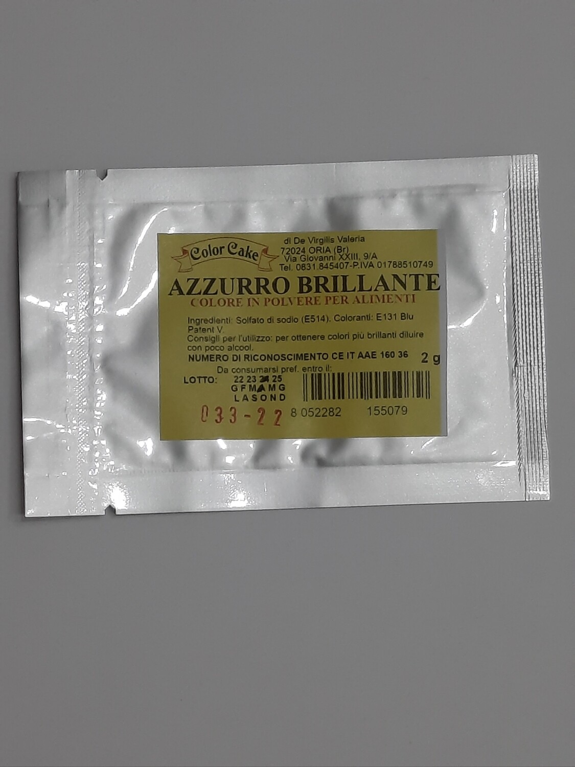 COLORANTE IN POLVERE AZZURRO BRILLANTE