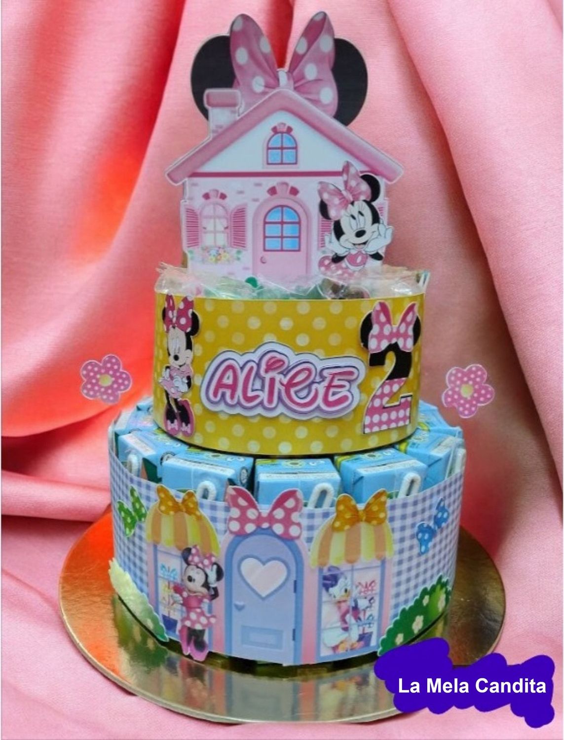 TORTA MERENDINE E SUCCHI TEMA MINNIE PER 15 BAMBINI
SPEDIZIONE GRATUITA