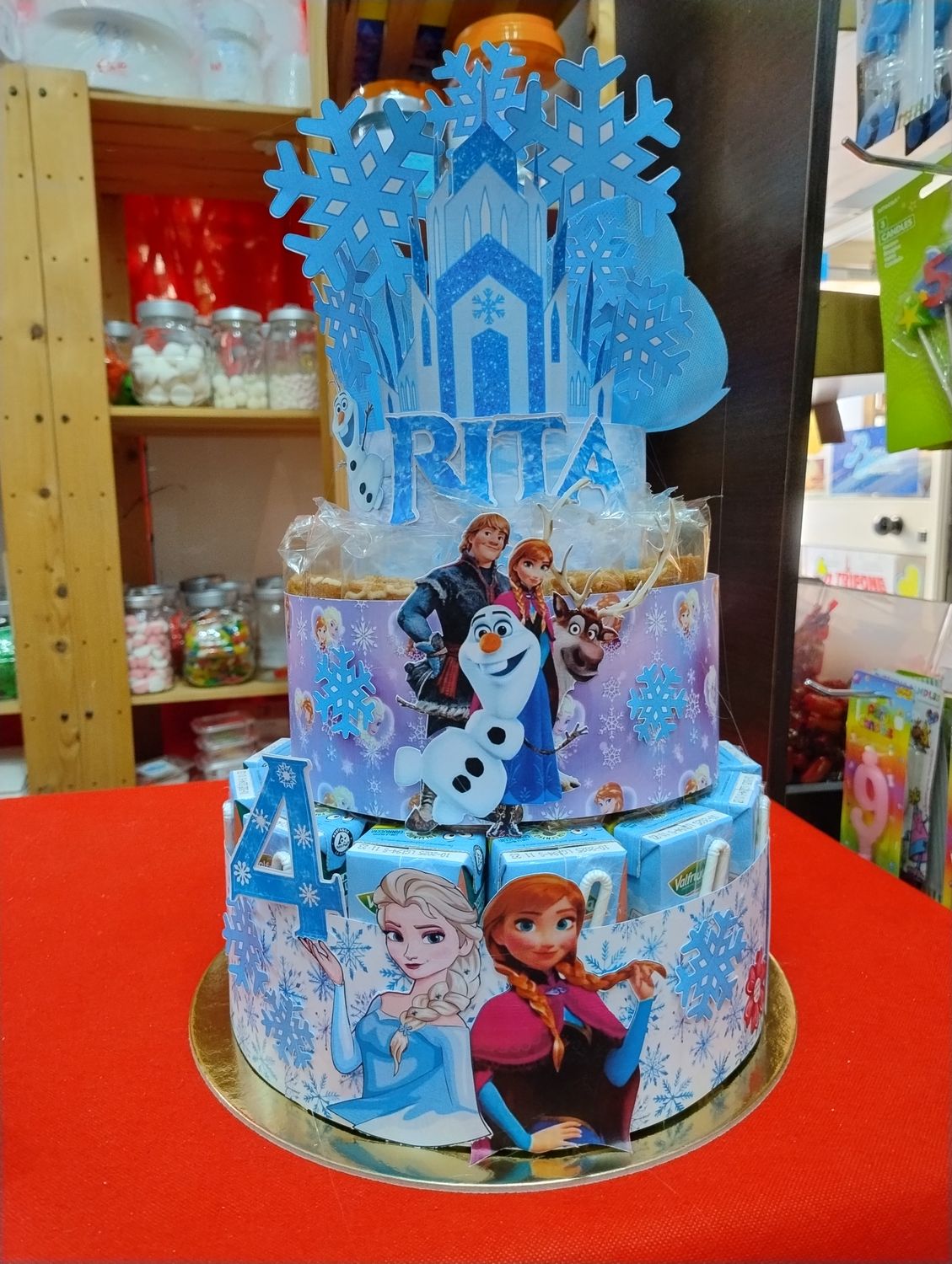 Torta merendine e succhi tema Frozen per 20 bambini spedizione gratuita