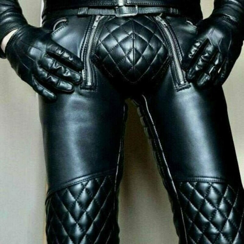 Men&#39;s Leather Pants PUNK Jeans Trousers BLUF Bikers Pants in UK &amp; USA