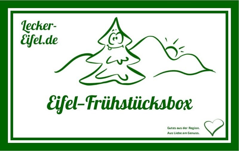 Etikett der Eifel-Frühstücksgeschenkbox