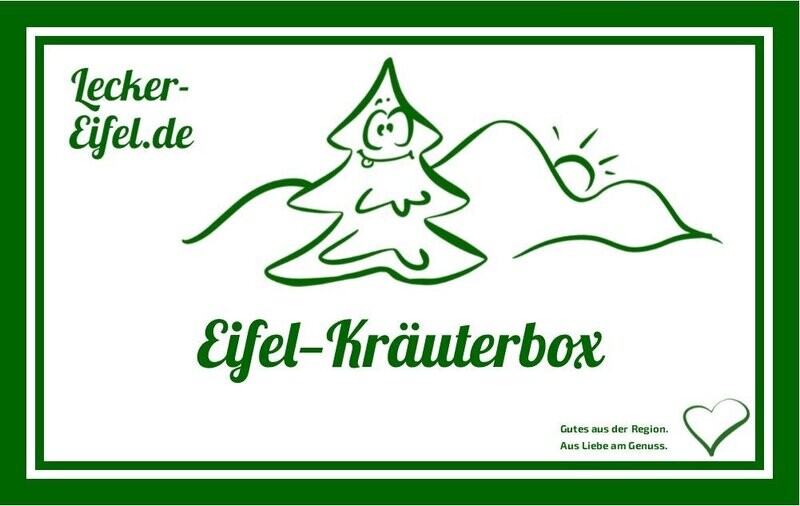 Etikett der Eifel-Kräutergeschenkbox