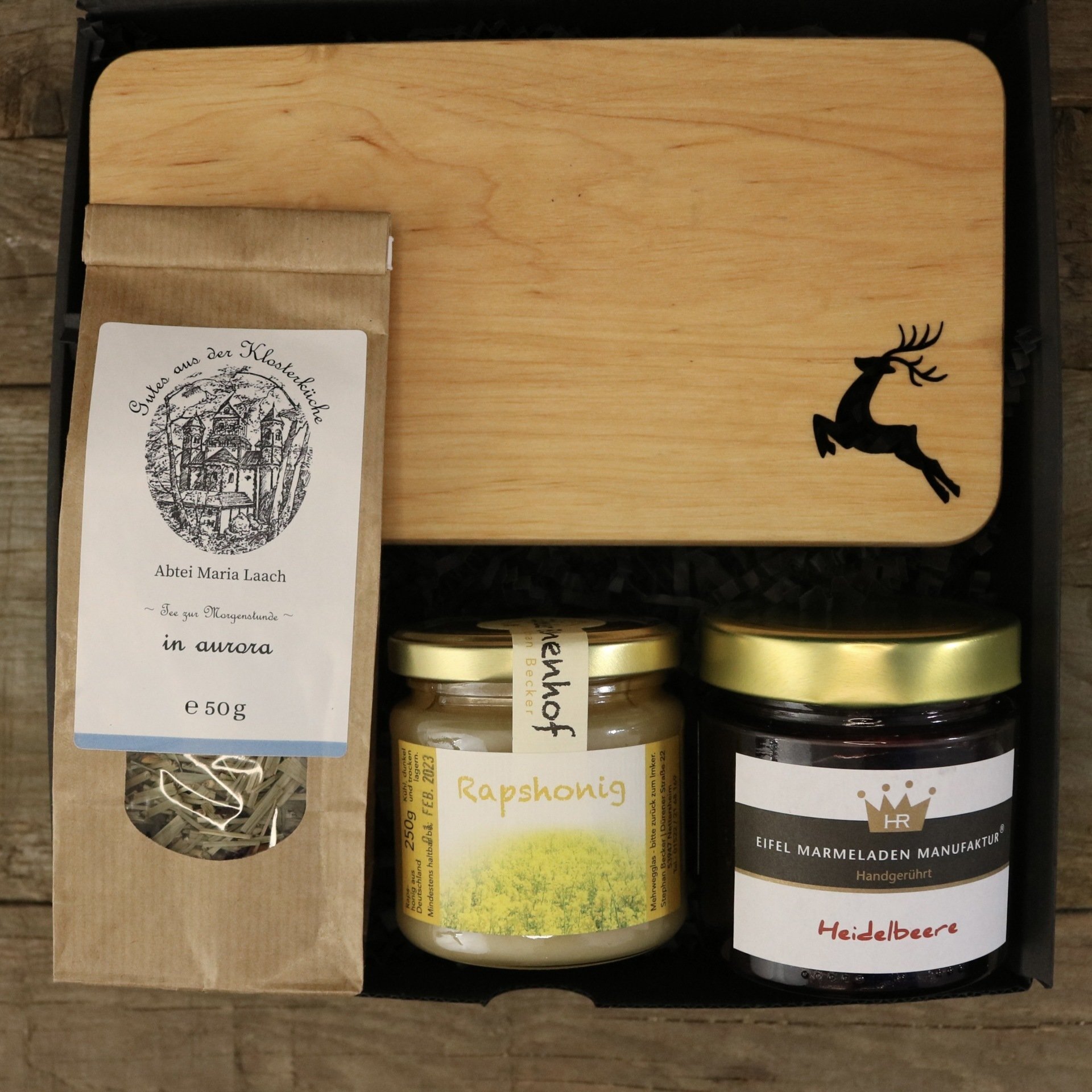 Etikett der Eifel-Frühstücksgeschenkbox