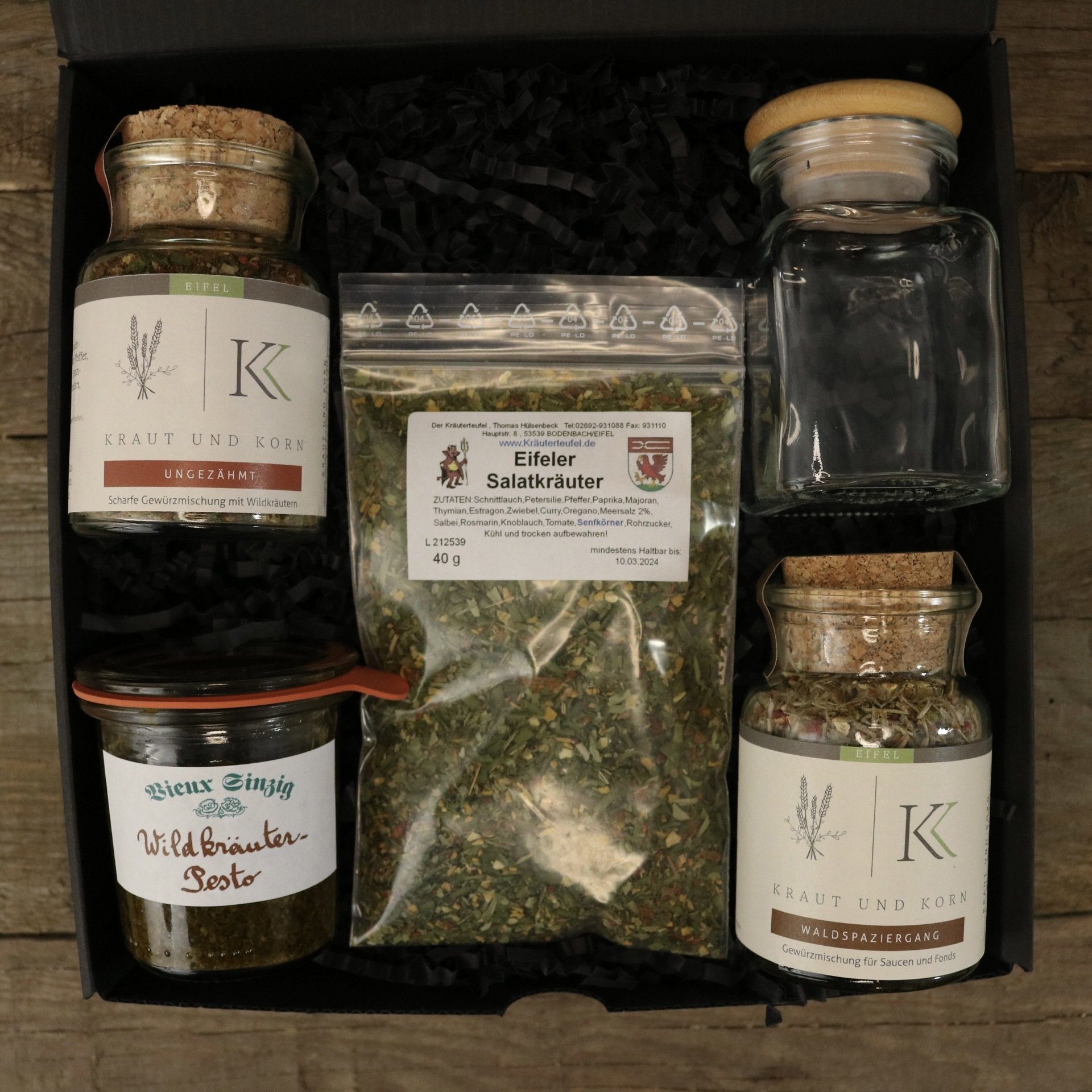 Etikett der Eifel-Kräutergeschenkbox