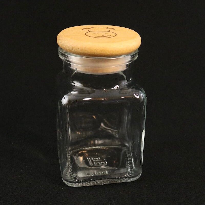 **** Gewürzgläser **** 3er-Set Glas Gewürzgläser mit Holzdeckel und gebranntem Lecker-Eifel Logo
