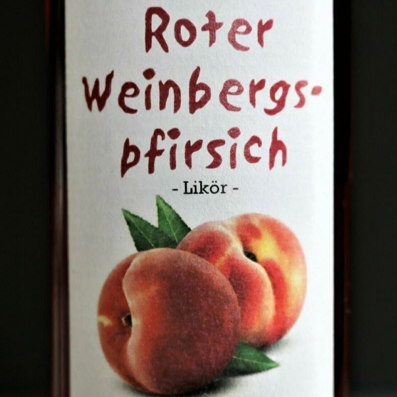 Roter Weinbergpfirsich - Likör von Bernhard Zender 0,5l