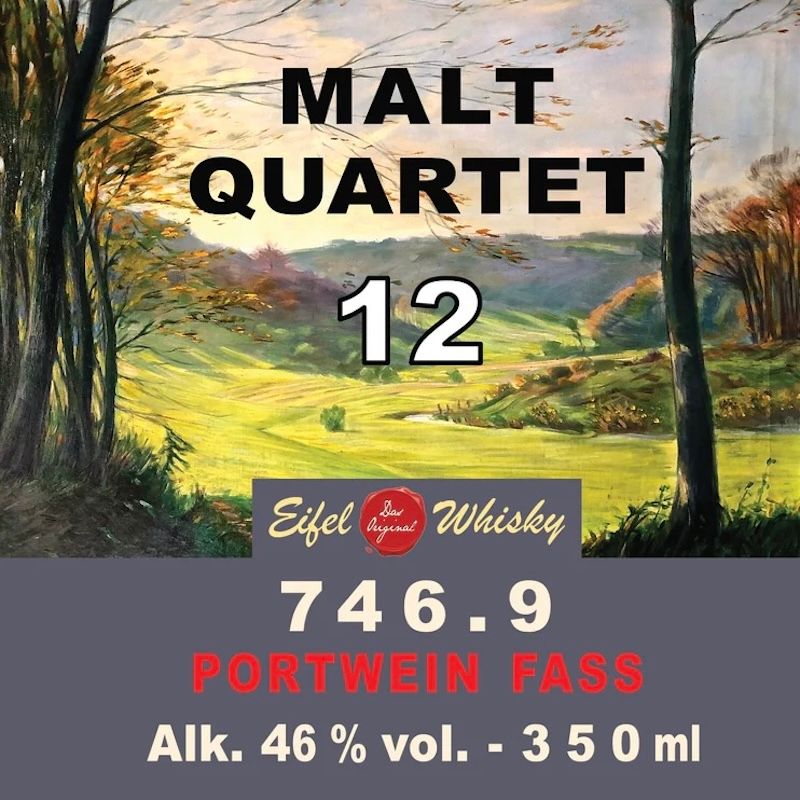 Eifel Whisky 746.9 Malt Quartet- 12 Jahre im Rotweinfass gelagert 350ml