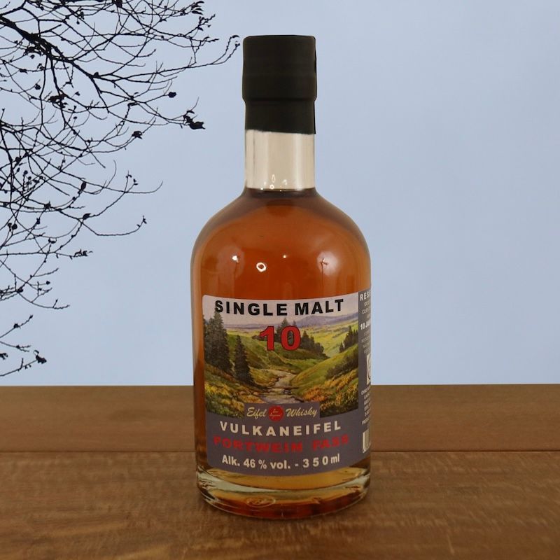 Single Malt Eifel Whisky Single Malt Vulkaneifel Portwein Fass 10 Jahre 0,35l