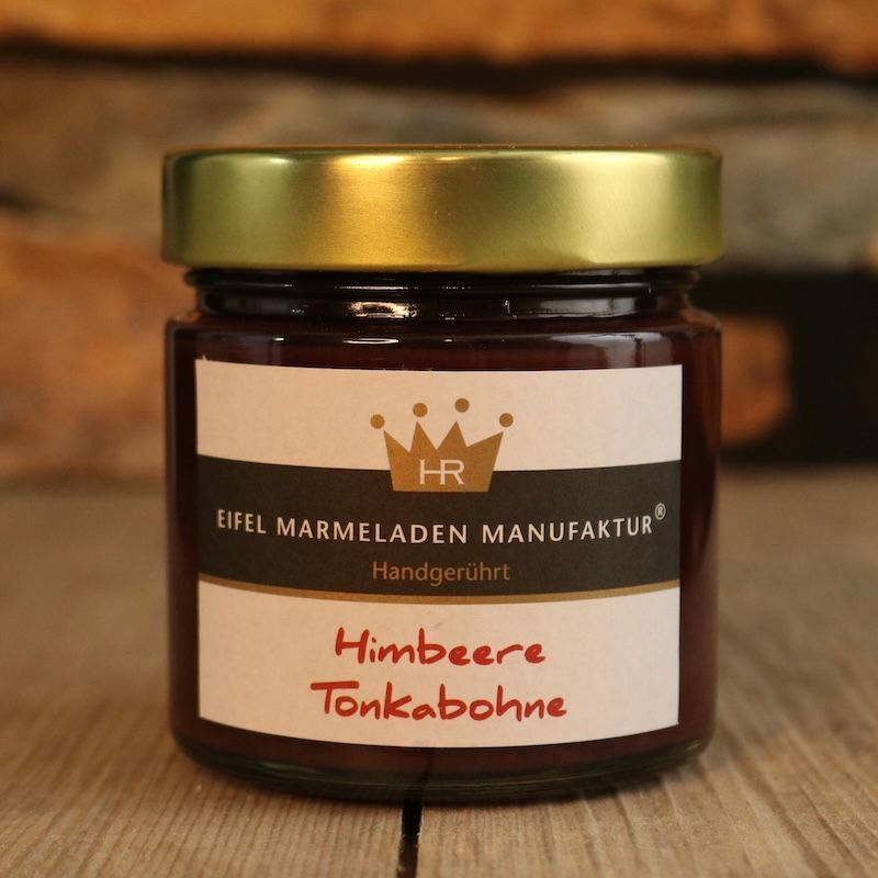 Himbeere Tonkabohne Fruchtaufstrich aus der Eifel Marmeladen Manufaktur 240g