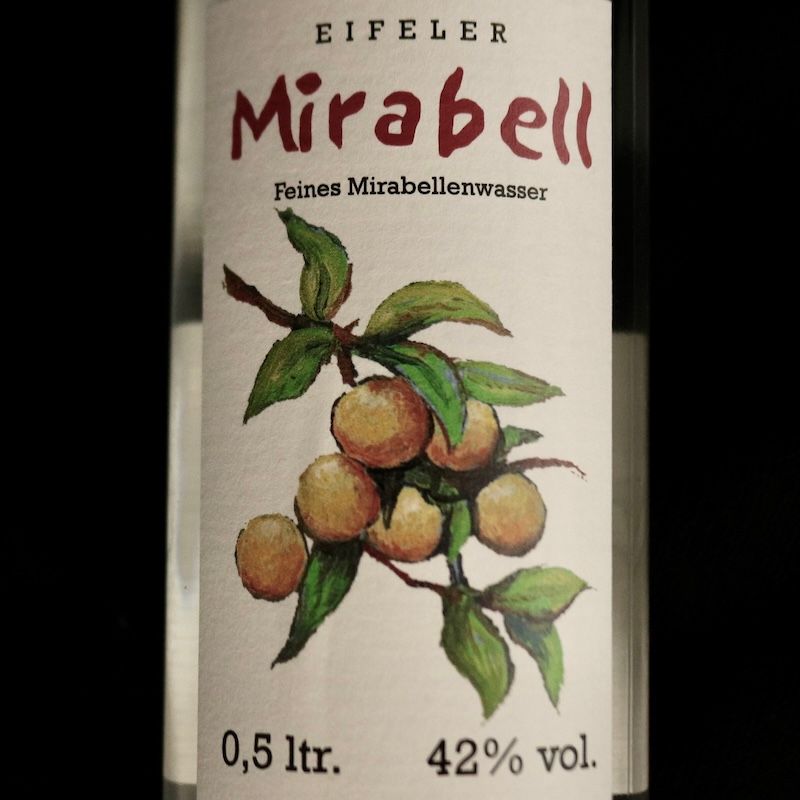 Eifler Premium Brand Mirabellen von der Eifel Brennerei Bernhard Zender 500ml