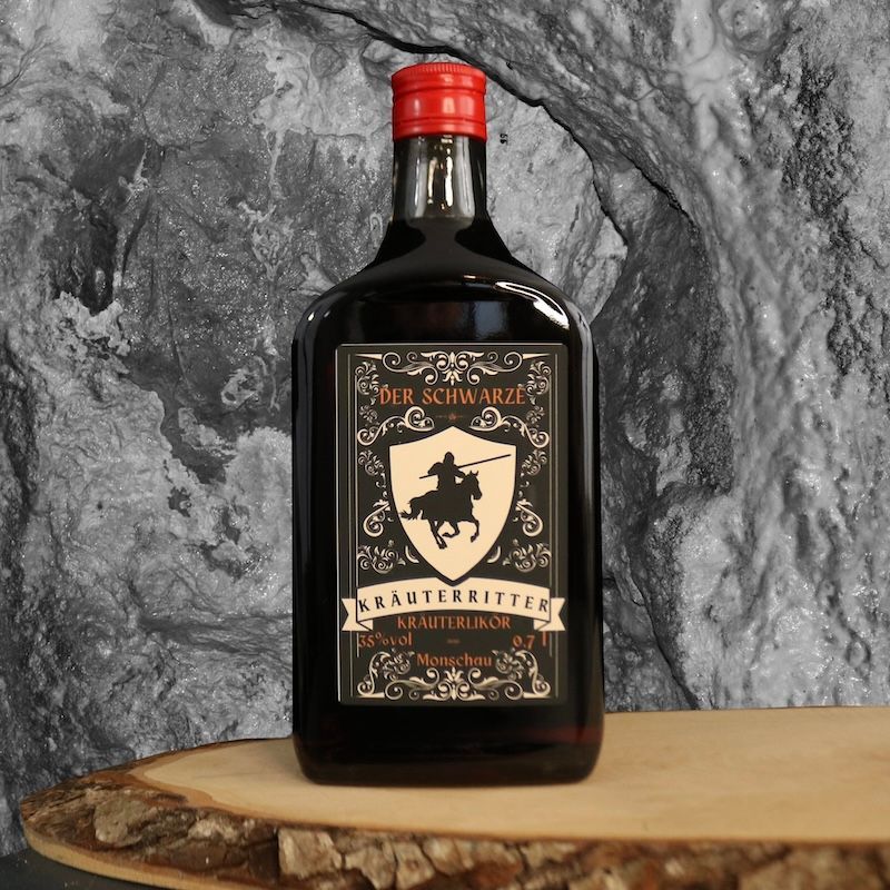 Der schwarze Kräuterritter Kräuterlikör aus Monschau