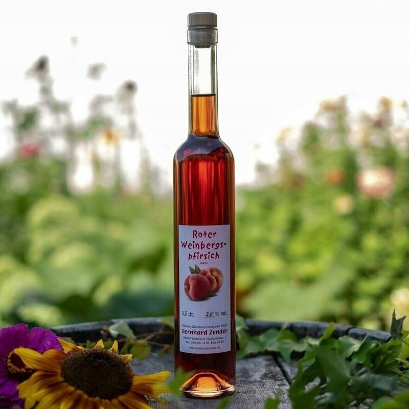 Roter Weinbergpfirsich - Likör von Bernhard Zender 0,5l