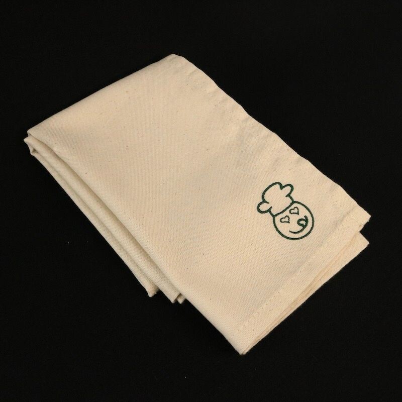 weißes Geschirrtuch mit Lecker-Eifel Logo