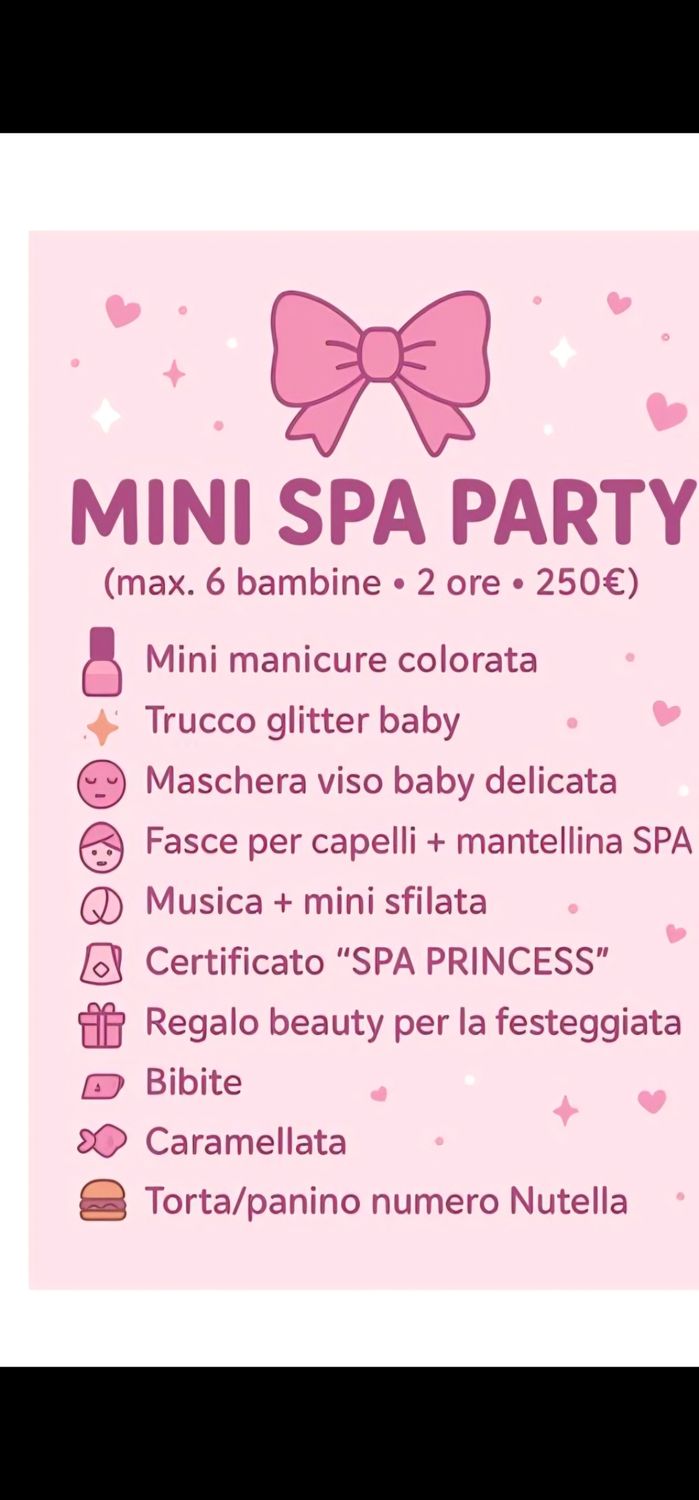 MINI SPA PARTY – "L'Essenziale della Bellezza"