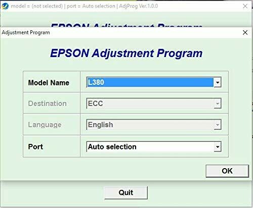 Resetter Adjustment Program Waste pad counter reset for Epson L380 L383 L385 L485