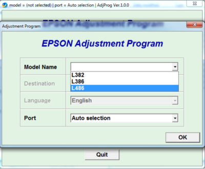 Resetter Adjustment Program Waste pad counter reset for EPSON L382 L386 L486 ECC
