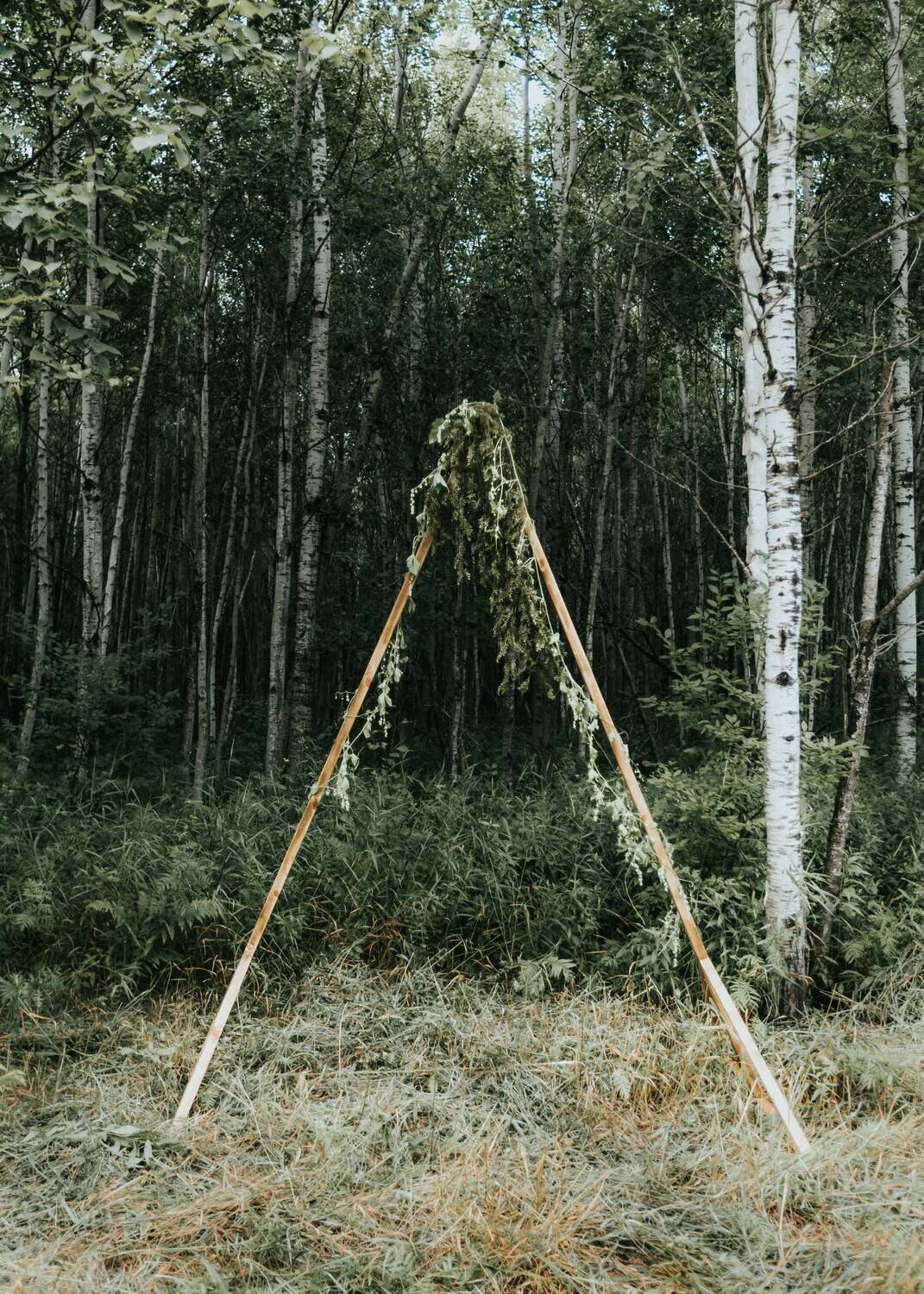 Wooden  Triangle Arbor