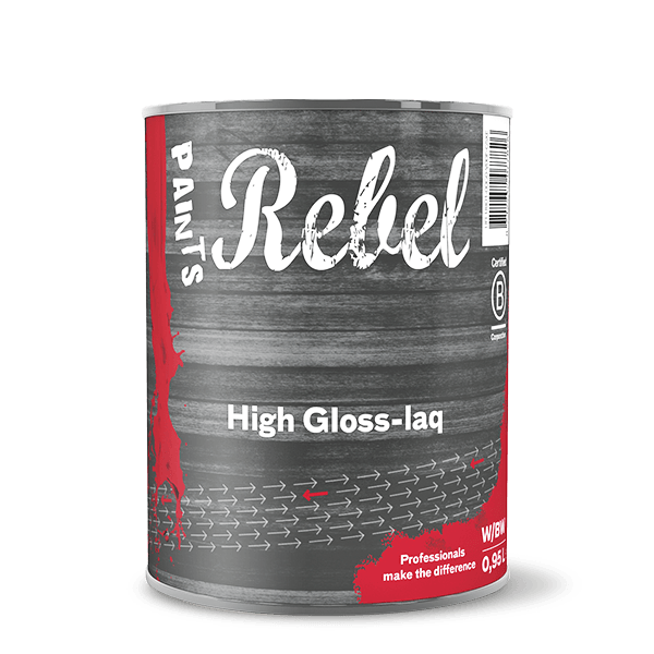 Rebel  Paints High Gloss-laq ( Hoogglans lakverf voor hout buiten )