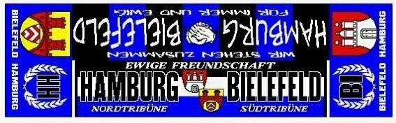Jaquardschal Jaquardschal "Hamburg-Bielefeld " Freundschaftsschal