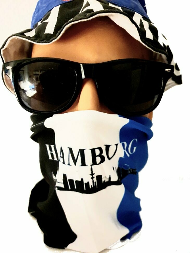 Maske/Bandana "Hamburg-Skyline"