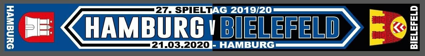Jaquardschal "Hamburg-Bielefeld" Spielschal-21.3.2020