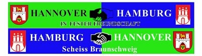 Seidenschal "Hamburg-Hannover" Freundschaftsschal