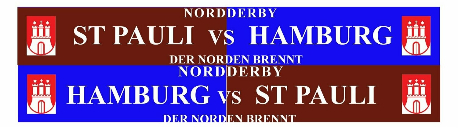 Seidenschal Nordderby
"Hamburg vs St Pauli"