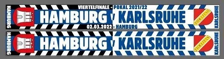 "Hamburg-Karlsruhe" Spielschal Pokal 02.03.2022