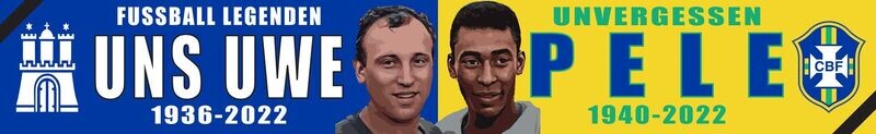 Seidenschal "Uns Uwe + Pele "