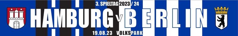 Spielschal " Hamburg-Berlin "  19.8.2023