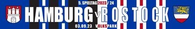 Spielschal " Hamburg-Rostock " 3.9.2023
