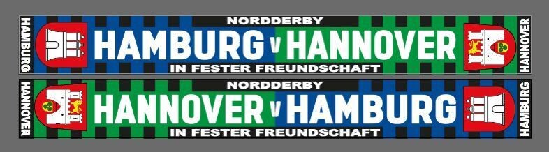 Hamburg-Hannover Nordderby +Freundschaftsschal Hamburg-Hannover Nordderby +Freundschaftsschal