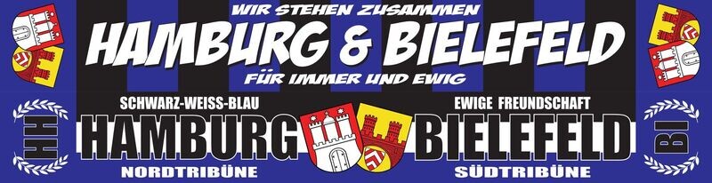 Neu ! Freundschaftsschal Neu ! Freundschaftsschal " Hamburg-Bielefeld " Model 2023