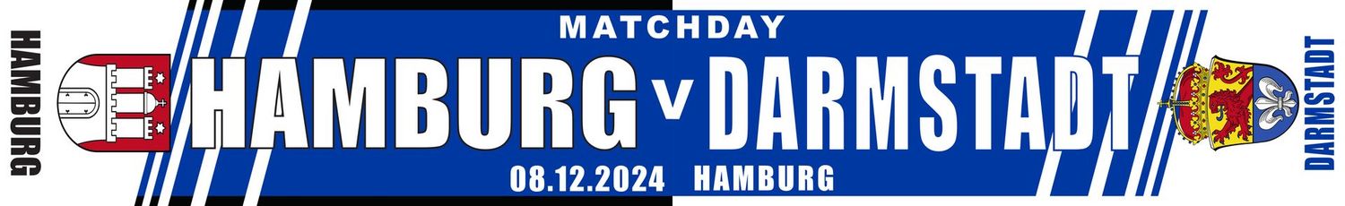 Spielschal " Hamburg-Darmstadt " 8.12.24