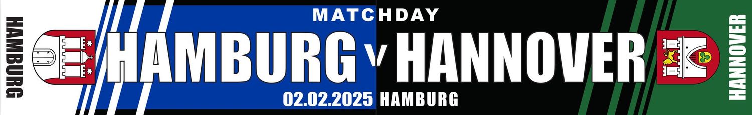Spielschal " Hamburg.Hannover " 2.2.25